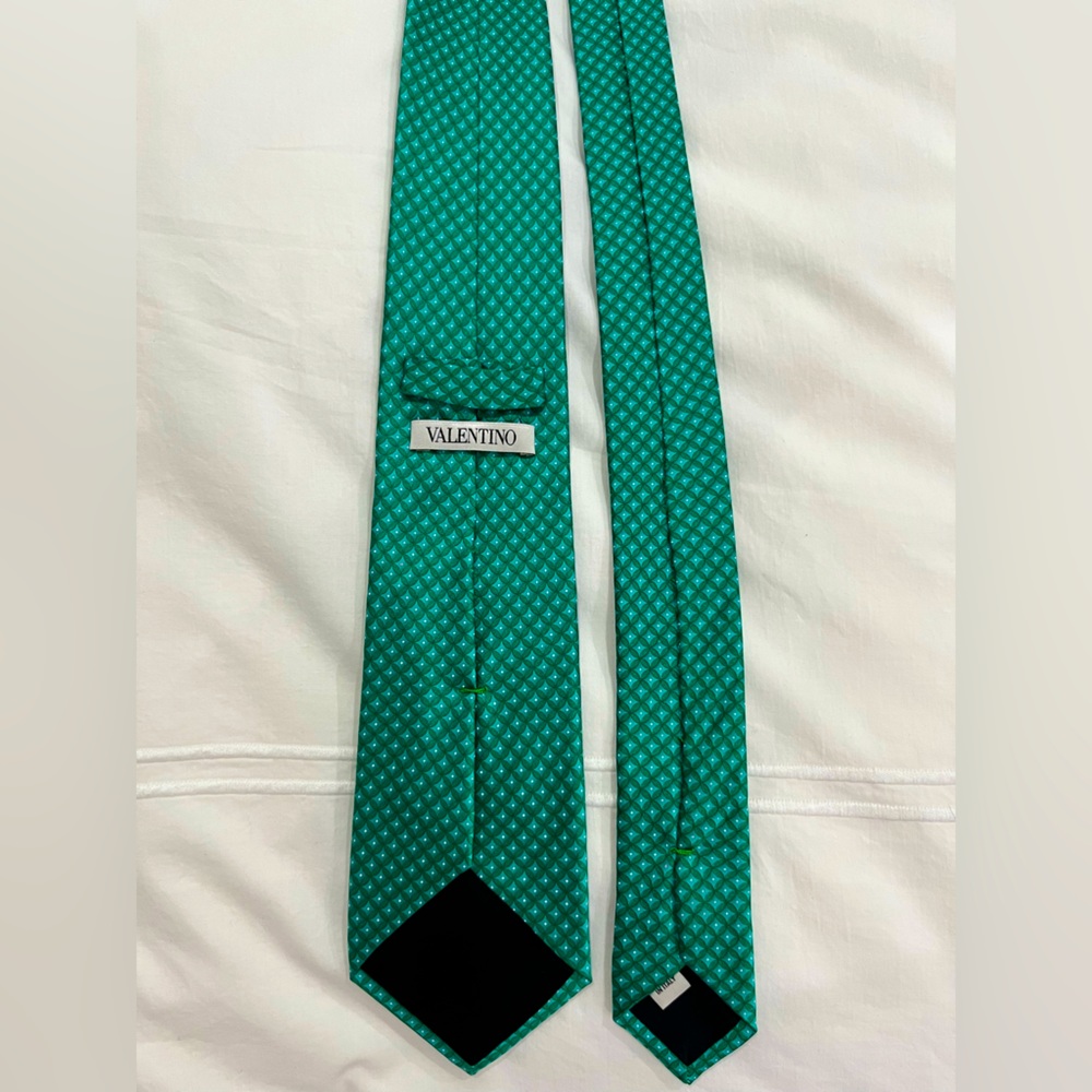 Valentino Men’s Silk Tie - Green Print